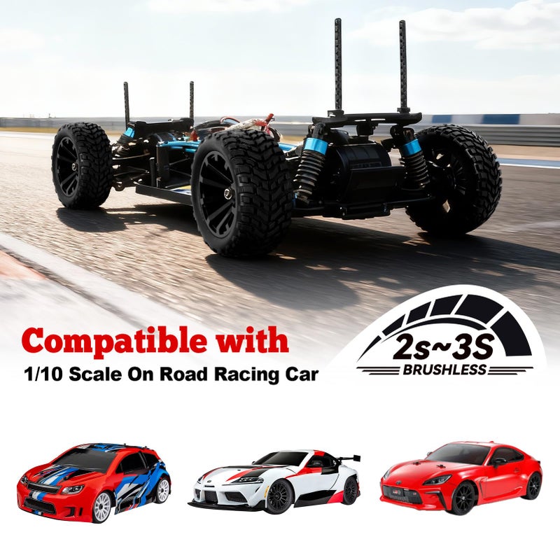 HobbyPark Outer Diameter 2.99 inch / 76mm Rubber RC Car Tires & Wheel Rims Foam Inserts 12mm Hex Hub (4-Pack) - Image 5